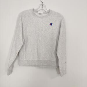 Vintage Champion Women's Gray Sweatshirt Reverse Weave Size Small